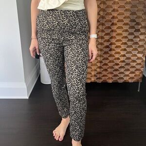 Sezane Clara Trousers Jacquard Léopard Marron - Size 36